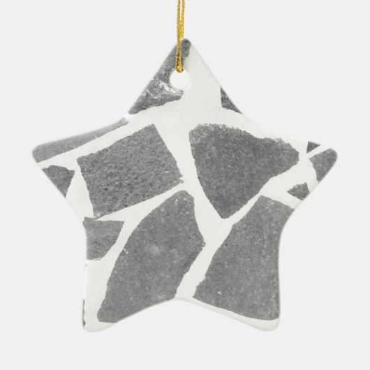Trendy Grey White Tile Pattern Keramisch Ornament (Voorkant)
