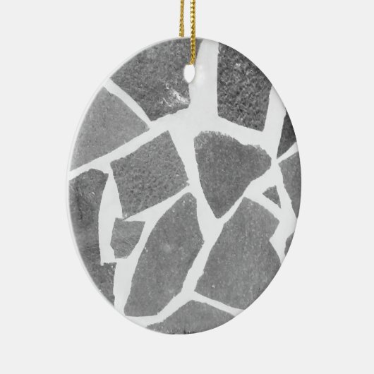 Trendy Grey White Tile Pattern Keramisch Ornament (Rechts)