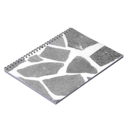 Trendy Grey White Tile Pattern Notitieboek (Linkerzijde)