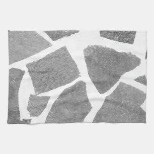 Trendy Grey White Tile Pattern Theedoek