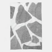 Trendy Grey White Tile Pattern Theedoek (Verticaal)