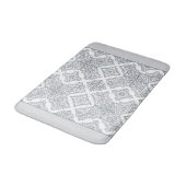 Trendy grijs en wit Spaans Tegels Pattern Badmat (Gekanteld)
