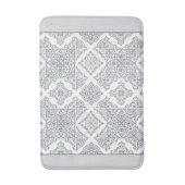 Trendy grijs en wit Spaans Tegels Pattern Badmat (Voorkant Verticaal)