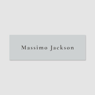 Trendy Grijs Modern Design Uniek Persoonlijk Naamplaatje