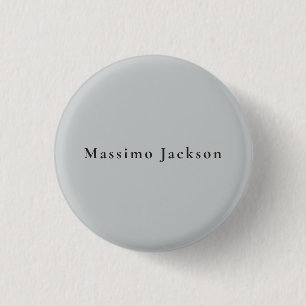 Trendy Grijs Modern Design Uniek Persoonlijk Ronde Button 3,2 Cm