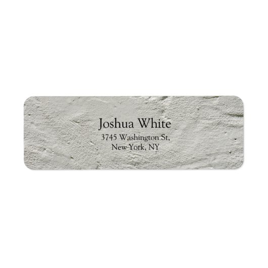 Trendy Grijze Muur Plain Elegant Legible Etiket (Voorkant)