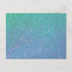 Trendy groen Blauwgroen blauw glitterpatroon Briefkaart