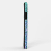 Trendy groen Blauwgroen blauw glitterpatroon Case-Mate iPhone Case (Achterkant/rechts)