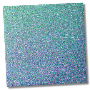Trendy groen Blauwgroen blauw glitterpatroon Tegeltje