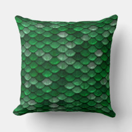 Trendy groen schaalpatroon kussen