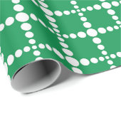 Trendy groene en witte kerst cadeaupapier (Rol Hoek)