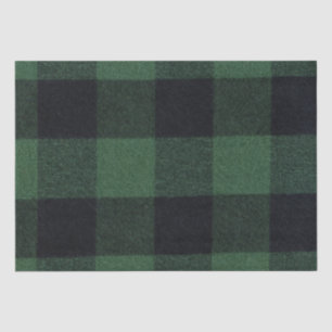 Trendy groene en zwarte Buffalo Plaid Cozy Tissuepapier