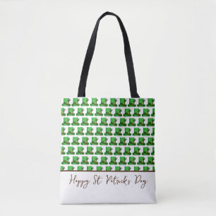 Trendy groene hoeden patroon St. Patrick's Day Draagtas