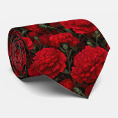 Trendy Groomsmen Carnation Flower Stropdas (Opgerold)