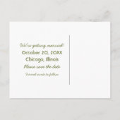 Trendy Grunge Enregistrer la date Carte postale, V (Dos)