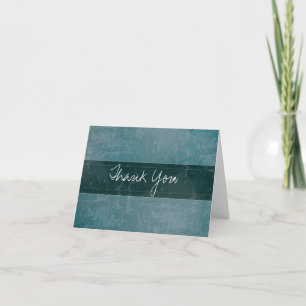 Trendy Grunge Marmer Blauwgroen Bedankt Card