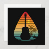 TRENDY GUITAR PICK SUNSET BEDANKKAART (Voorkant / Achterkant)