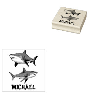 Trendy haaien Persoonlijk Rubberstempel