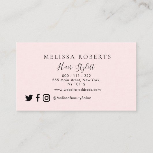 trendy haarstylist visitekaartje (Achterkant)
