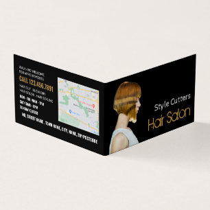 Trendy Haircut, Hair Stylist, Salon Loyalty Visitekaartjes