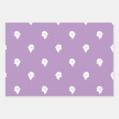 Trendy Halloween Schattigee Pastel Paarse Boo Ghos Inpakpapier Vel (Voorkant)