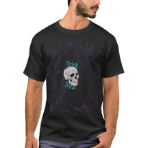 Trendy Halloween Skull T-shirt