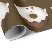 Trendy Halloween Spooky Boo Ghost Donut Cadeaupapier (Rol Hoek)