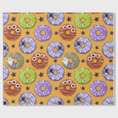 Trendy Halloween Spooky Donut Gift Cadeaupapier (Vlak)
