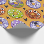 Trendy Halloween Spooky Donut Gift Cadeaupapier (Hoek)