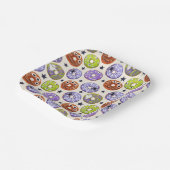 Trendy Halloween Spooky Donuts Party Papieren Bordje (Gebogen)