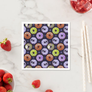 Trendy Halloween Spooky Funky Donut Servet