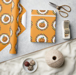 Trendy Halloween Spooky Herfst Pompoen Gift Cadeaupapier