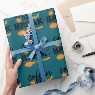 Trendy Halloween Witch Quote "Coffin Break" Gift Cadeaupapier