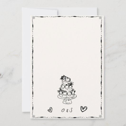 Trendy Hand Drawn Scribble Fun Sla de datum op Kaart (Achterkant)