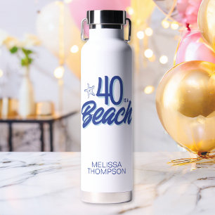 Trendy Hand Getekende Doodle 40 Is Een Strand Verj Waterfles