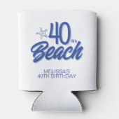 Trendy hand getrokken Doodle 40 is een strand verj Blikjeskoeler (Achterkant)