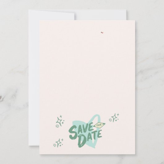 Trendy Hand getrokken Sage Scribble Fun Save the D Kaart (Achterkant)