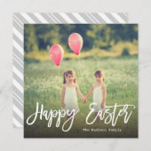 Trendy Hand Lettered Script | Pasfoto Feestdagenkaart (Voorkant / Achterkant)