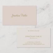 Trendy Hand Script Text Simple Moderne Elegant Visitekaartje (Voorkant / Achterkant)