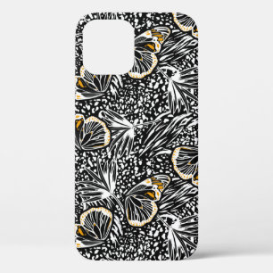Trendy hand sketch butterflies die met elkaar verm iPhone 12 hoesje