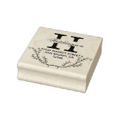 Trendy handgetekende krans retouradres rubberstempel (Stempel)
