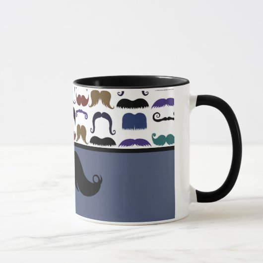 Trendy Handlebar Mustache Mustache Stache Mok (Rechts)