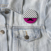 Trendy Handlebar Mustache Mustache Stache Ronde Button 5,7 Cm (In situ)