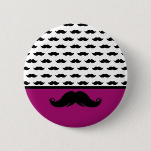 Trendy Handlebar Mustache Mustache Stache Ronde Button 5,7 Cm