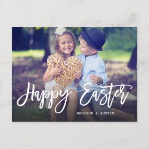Trendy handschrift Pasfoto Feestdagenkaart