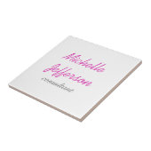 Trendy handschrift Roze wit Tegeltje (Zijkant)