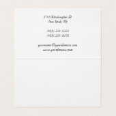 Trendy handschrift Roze wit Visitekaartjes (Binnenkant ongevouwen)