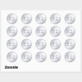 Trendy Handscripting Script Silver Bliant Ronde Sticker (Vel)