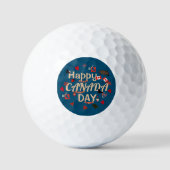 Trendy Happy Canada Day Golfballen (Voorkant)