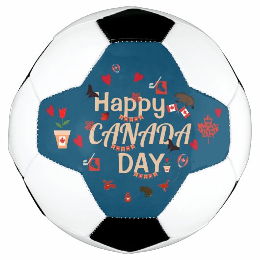 Trendy Happy Canada Day Voetbal (Voorkant)